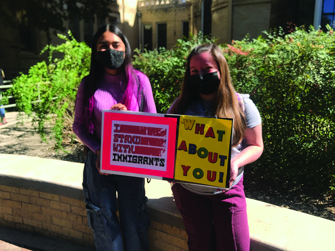 Our Lady of the Lake University students at an immigrant advocacy event conducted by the student-led Worden Social Work Organization.